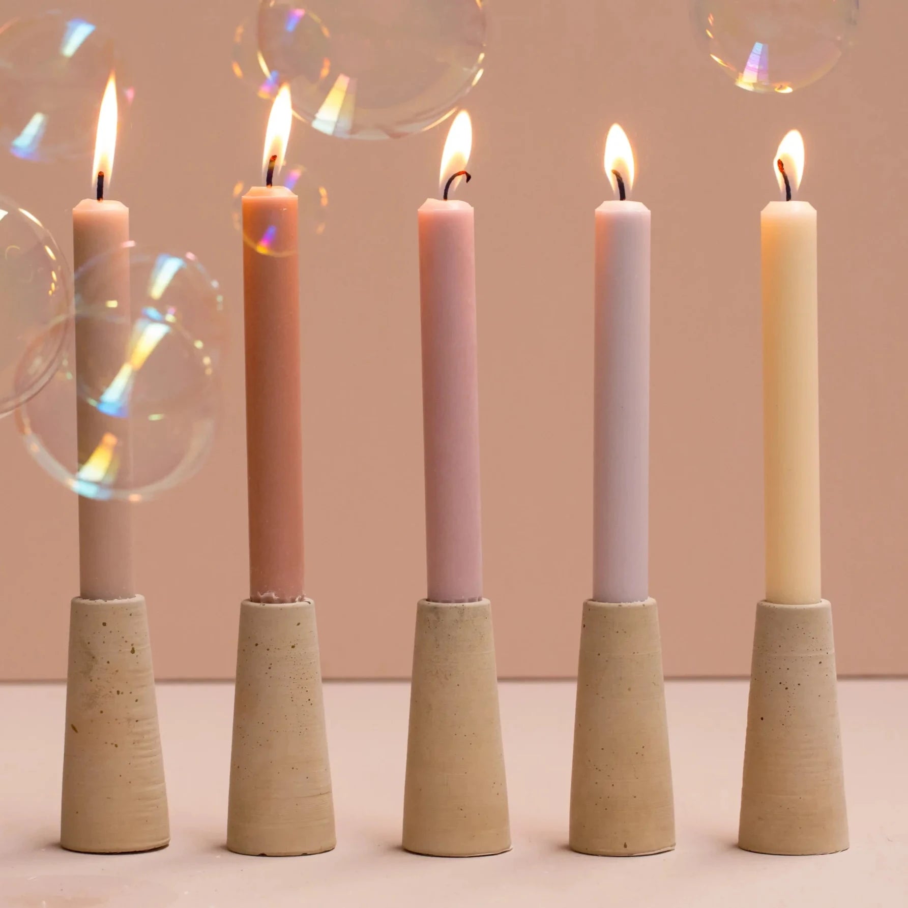 Kerze "Pastel" 2,2x19cm 14 Farben - mahina