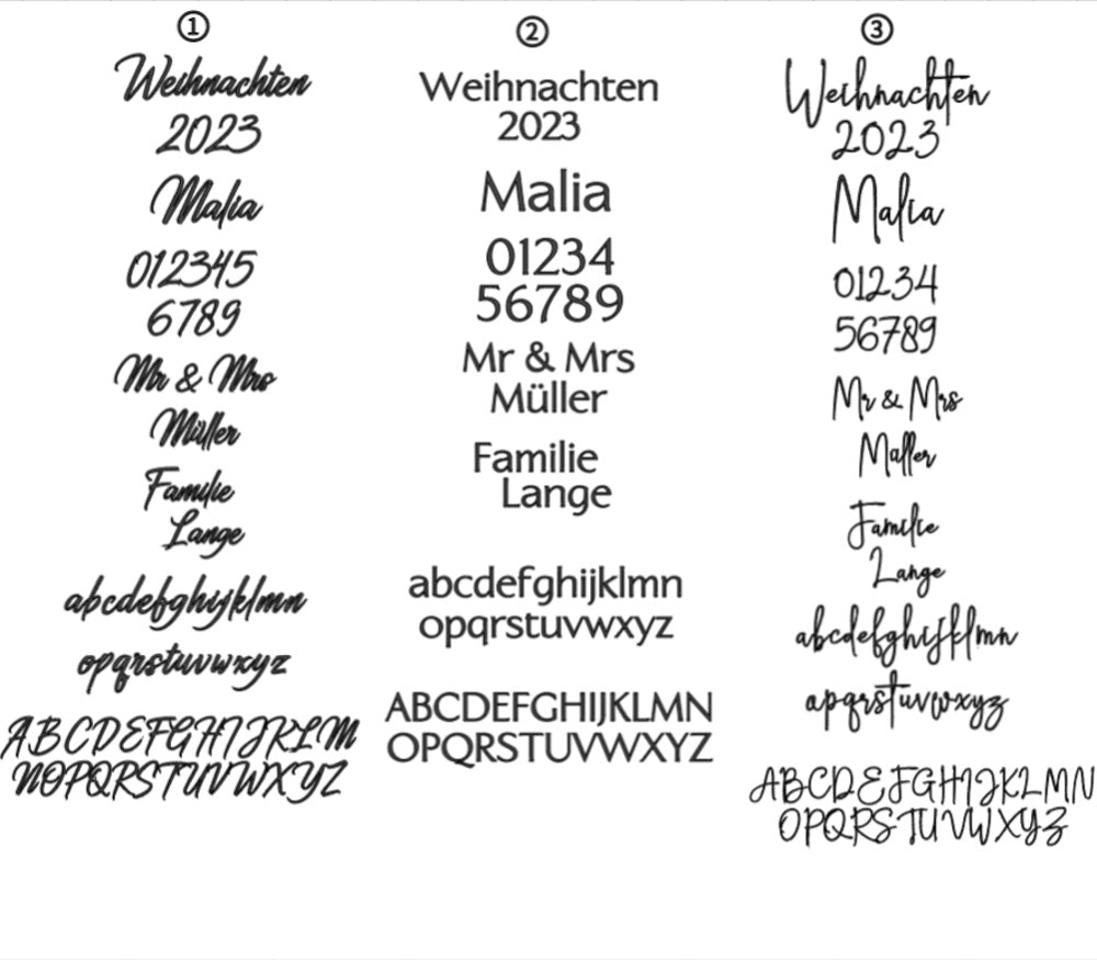 Weihnachtskugel personalisiert, aus Glas - mahina