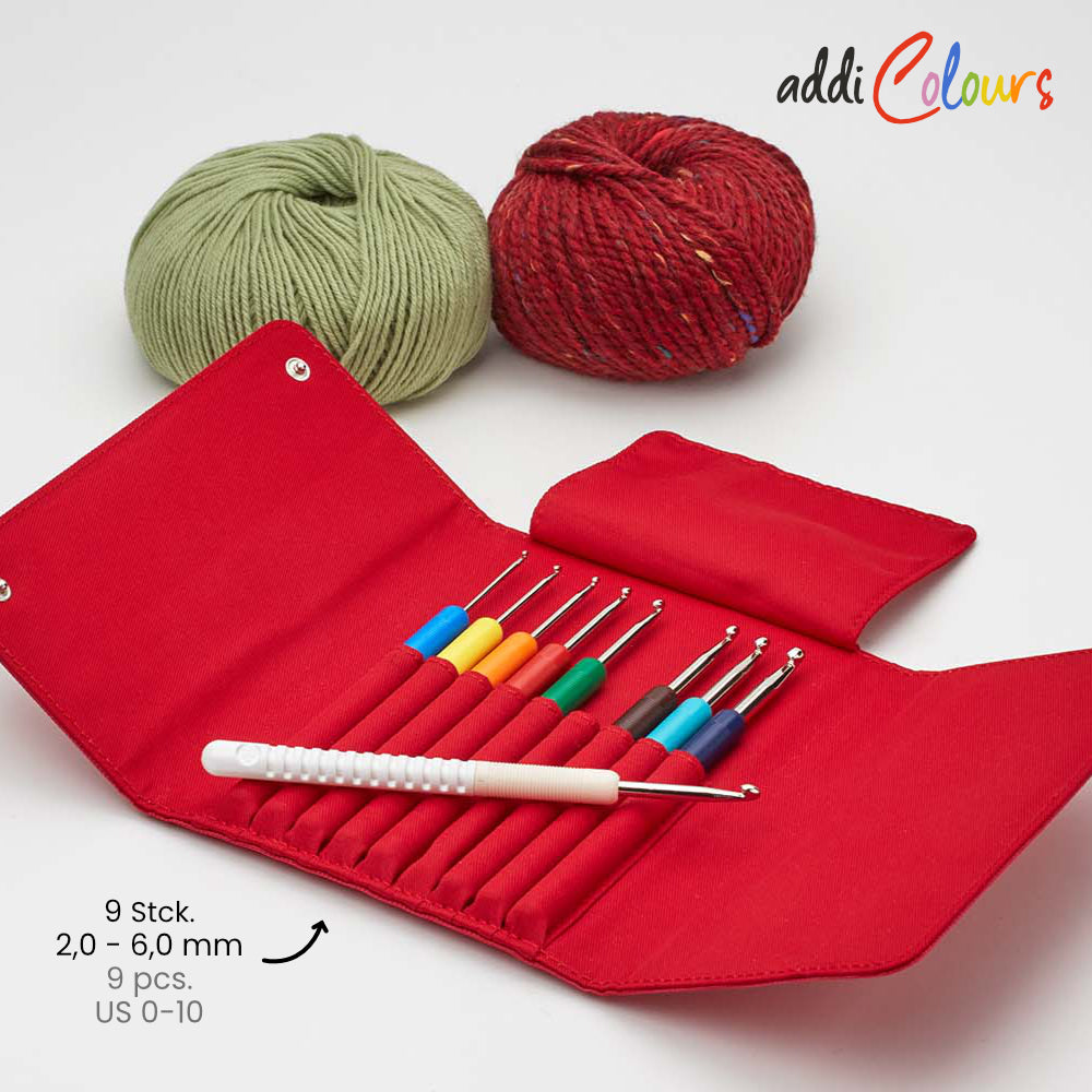 Addi Wollhäkelnadel "addiColour" mit Griff 15cm, 148-7 - mahina