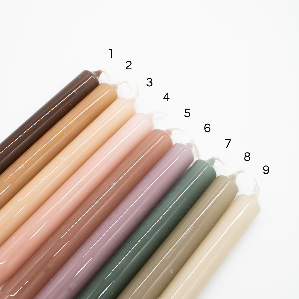 Tafelkerze "Hochglanz" 2,1x19cm in verschiedenen Farben - mahina