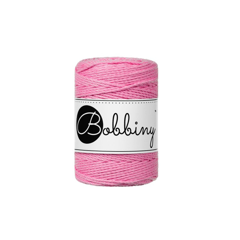Bobbiny Makramee Garn 1,5mm 3ply Bubblegum Pink 100m