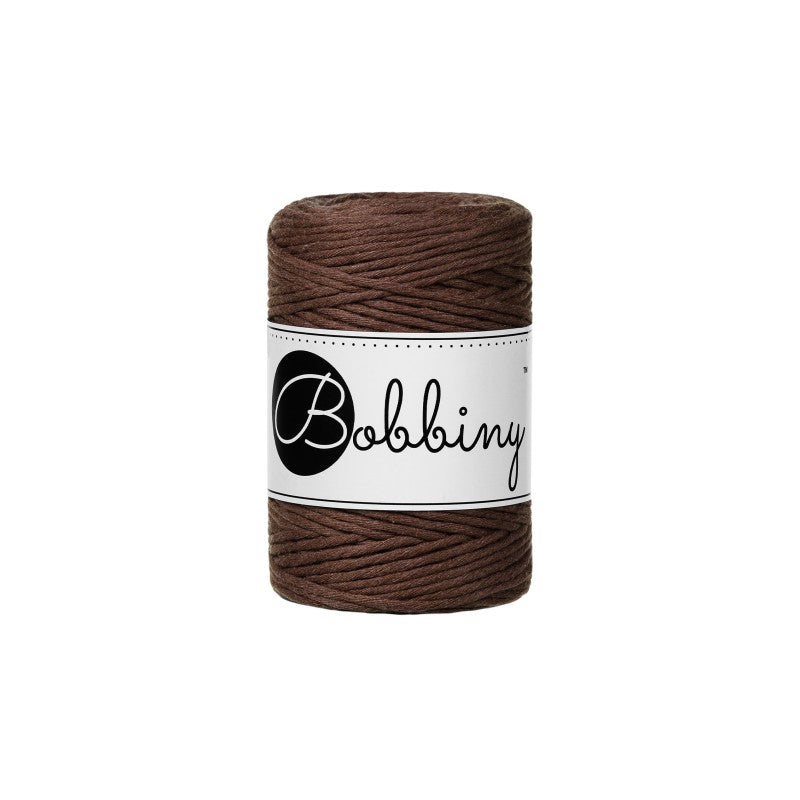 Bobbiny Makramee Garn 1,5mm gezwirnt Chocolate Brown 100m