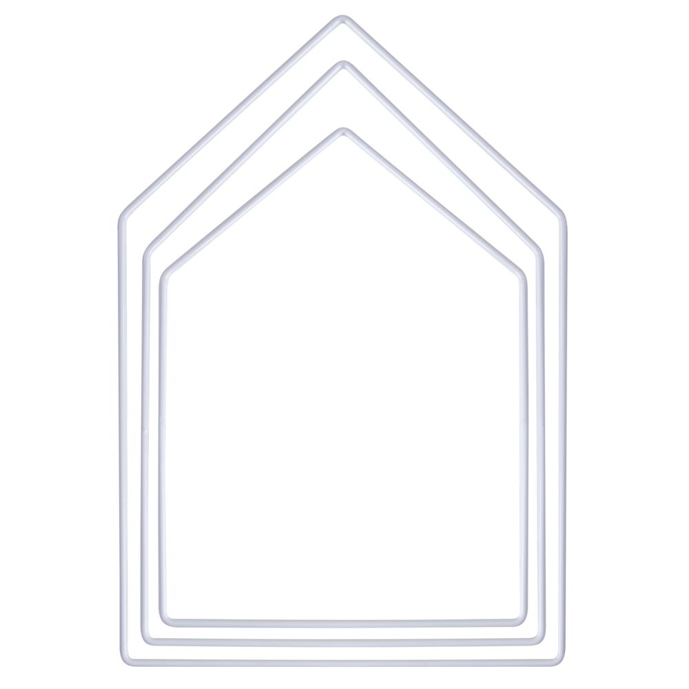 Metallring "Haus" in weiß, verschiedene Größen - mahina