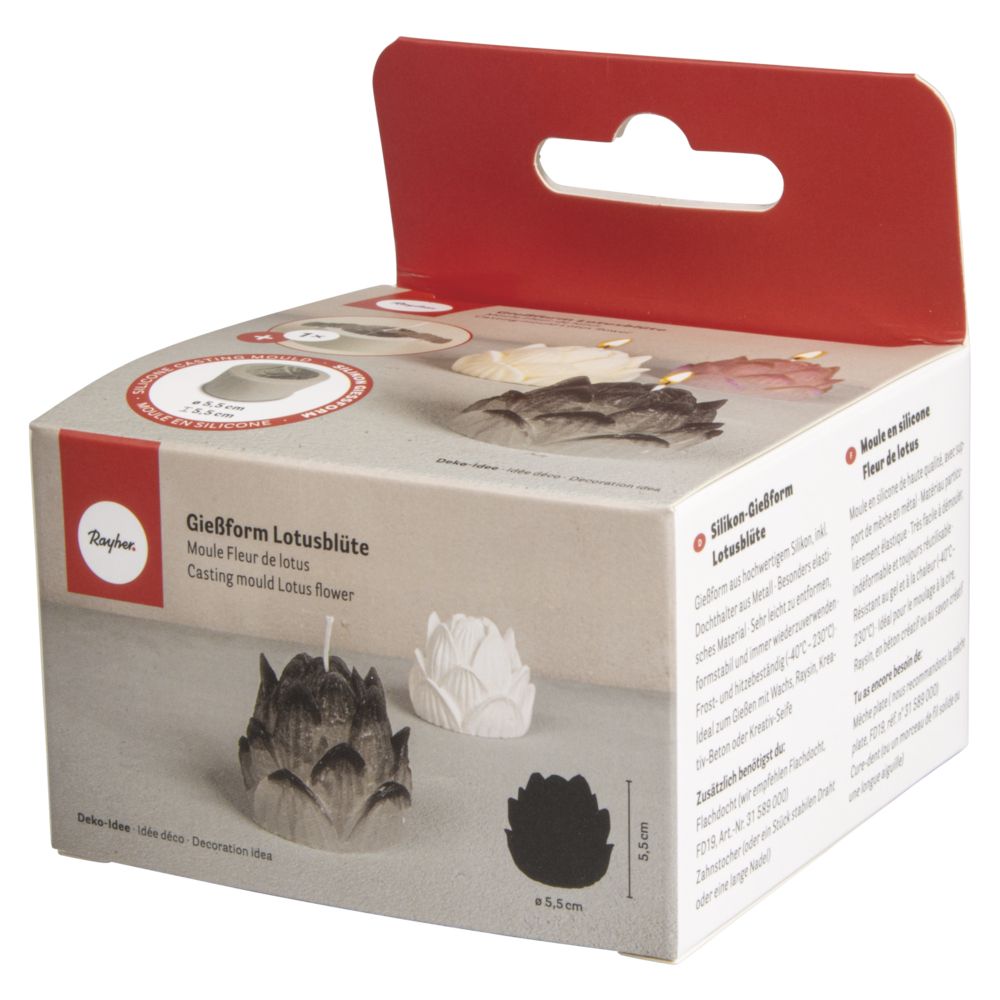 Silikon Gießform Vase Lotusblüte, 5,5x5,5cm - mahina