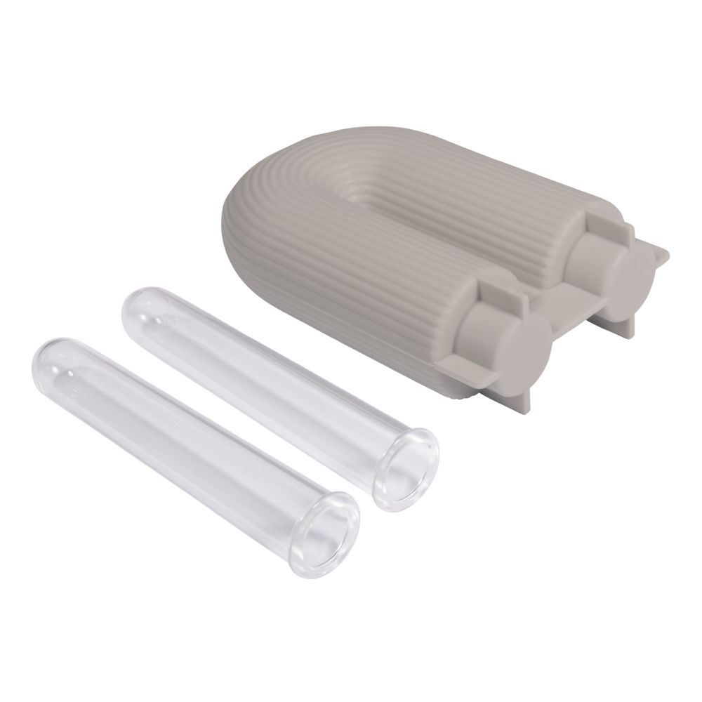 Silikon Gießform Regenbogen U-Form Vase geriffelt 8,5x3,8x10cm, inkl. 2 Reagenzgläser - mahina