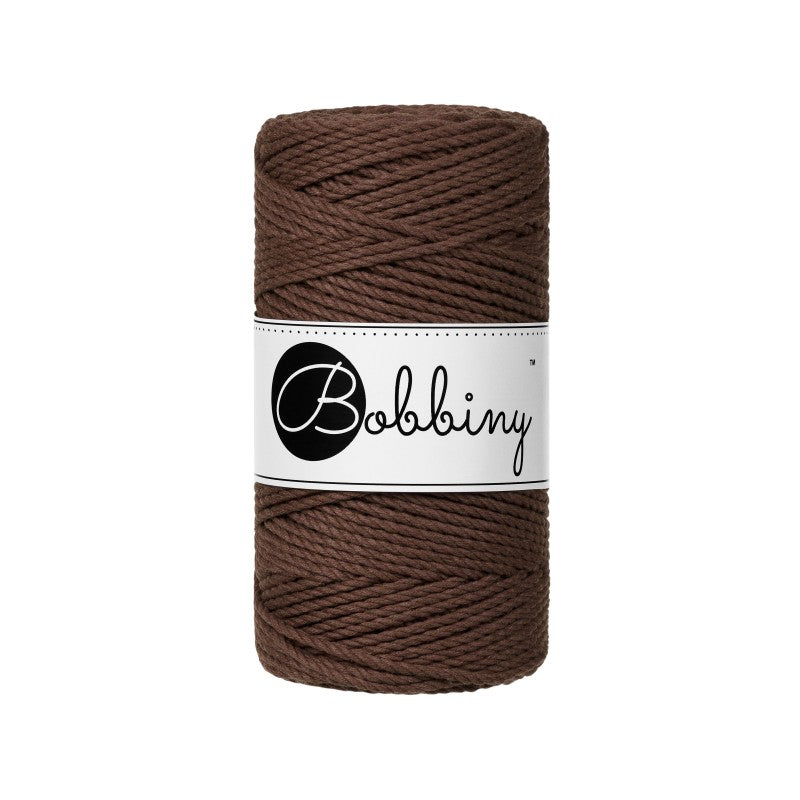 Bobbiny Makramee Garn 3mm 3ply Chocolate Brown 100m