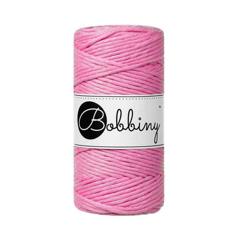 Bobbiny Makramee Garn 3mm gezwirnt Bubblegum Pink 100m