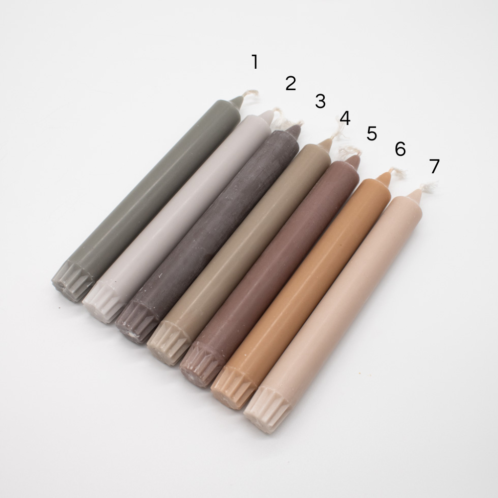 Kerze "Pastel" 2,2x19cm 14 Farben - mahina