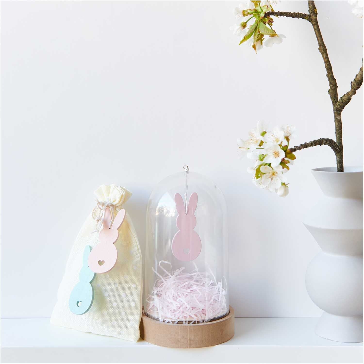 Holzhänger Hase 2 Stück Mint - mahina