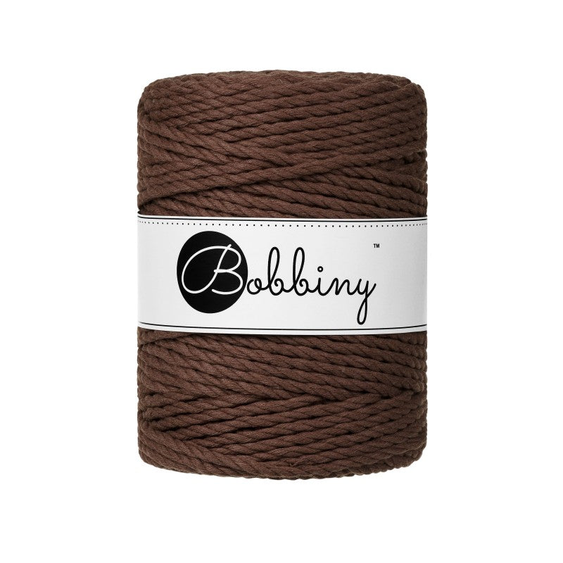 Bobbiny Makramee Garn 5mm 3ply Chocolate Brown 100m