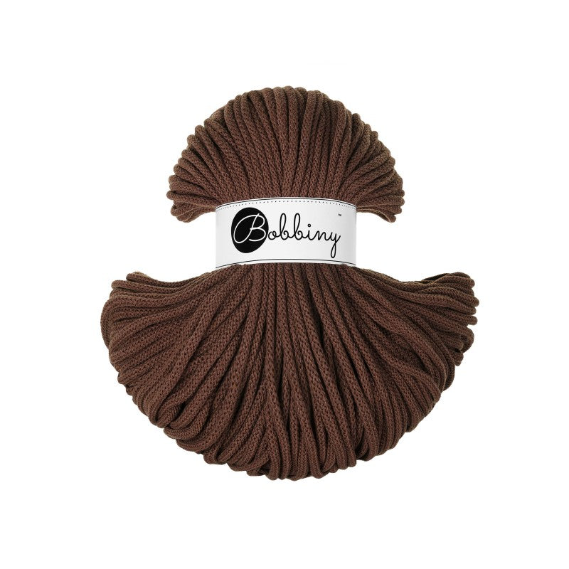Bobbiny PREMIUM Flechtkordel 5mm geflochten Chocolate Brown 100m