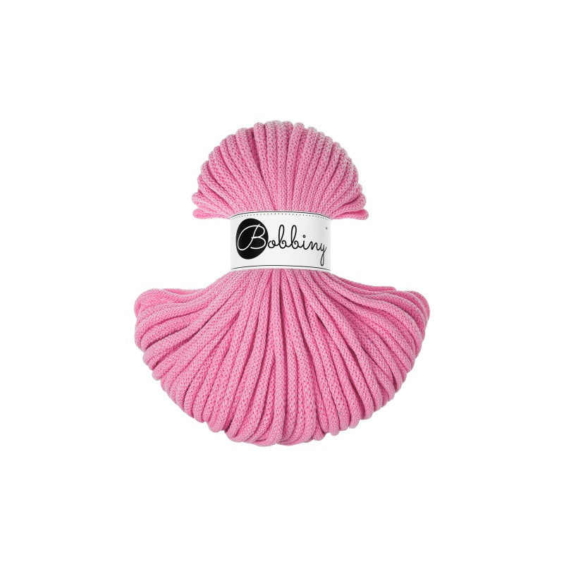 Bobbiny PREMIUM Flechtkordel 5mm geflochten Bubblegum Pink 50m
