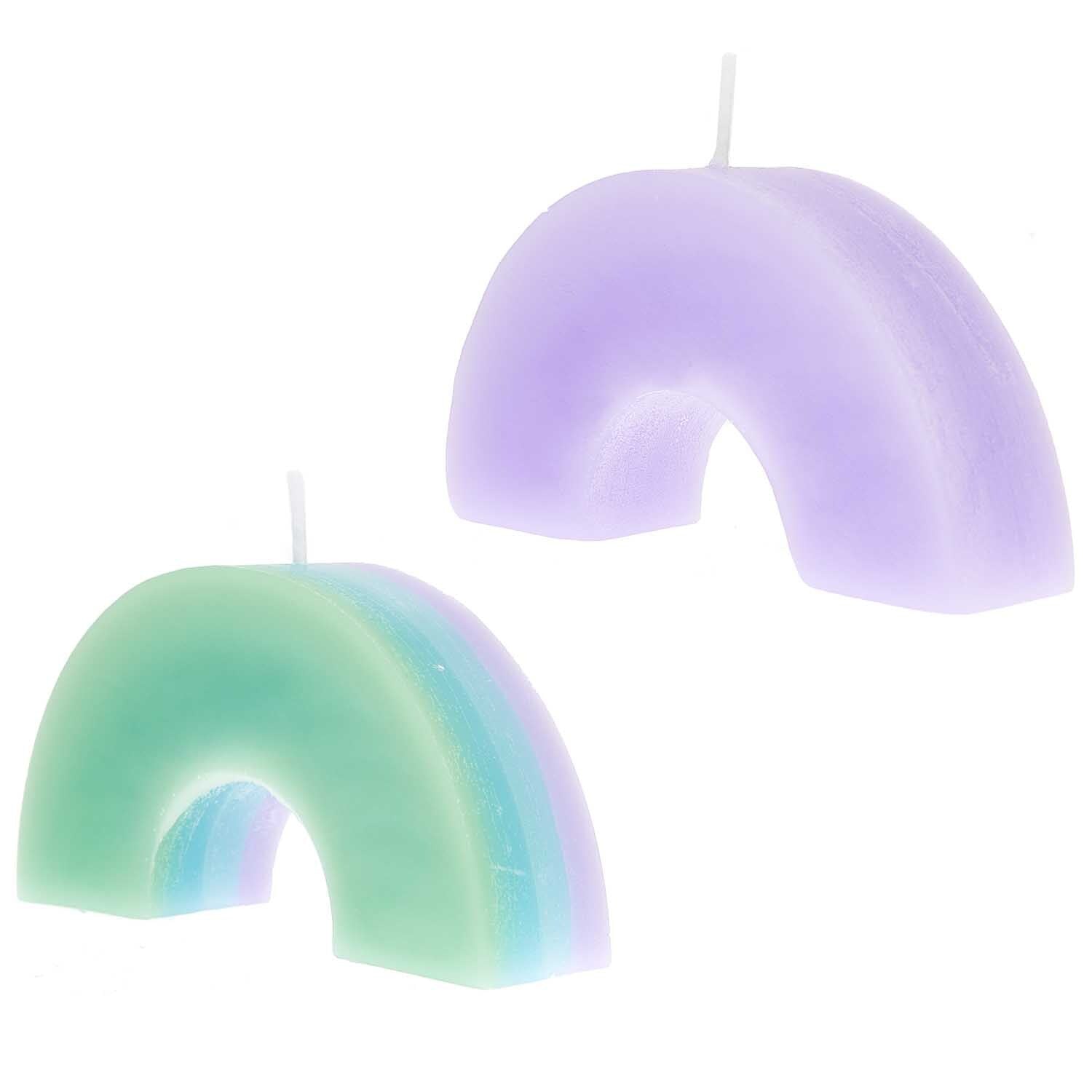 Kerzengießform flach, Regenbogen, 118x69x30mm - mahina