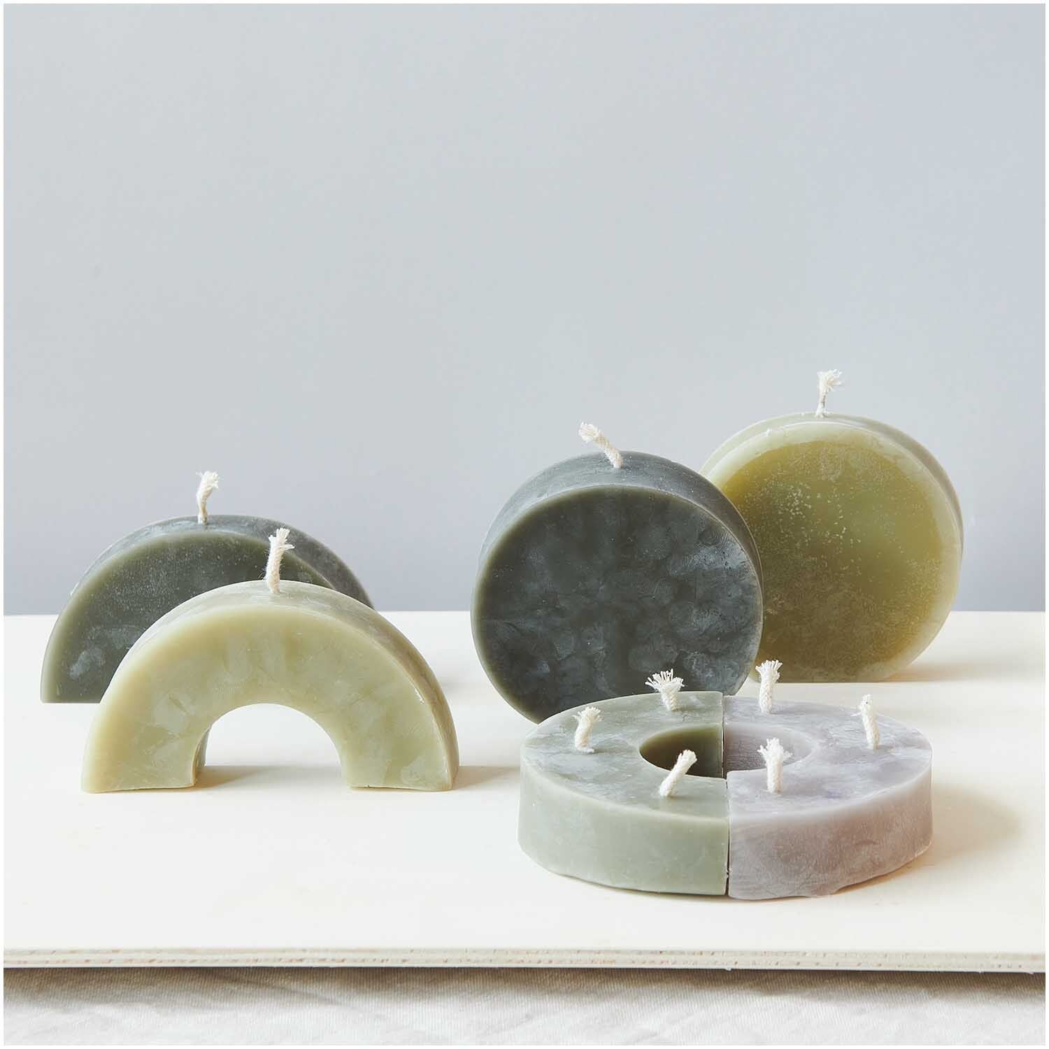 Kerzengießform flach, Regenbogen, 118x69x30mm - mahina