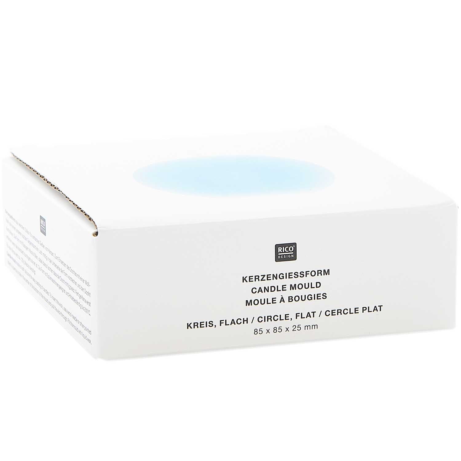 Kerzengießform Flach Kreis, 100x103x30mm - mahina