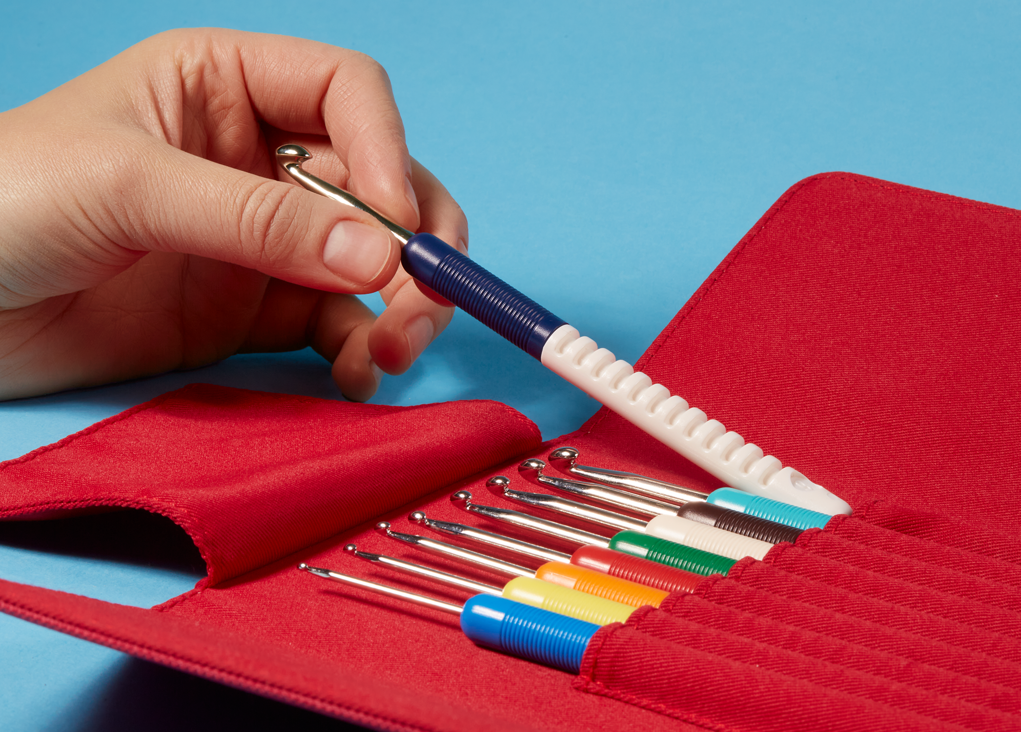 Addi Wollhäkelnadel "addiColour" mit Griff 15cm, 148-7 - mahina