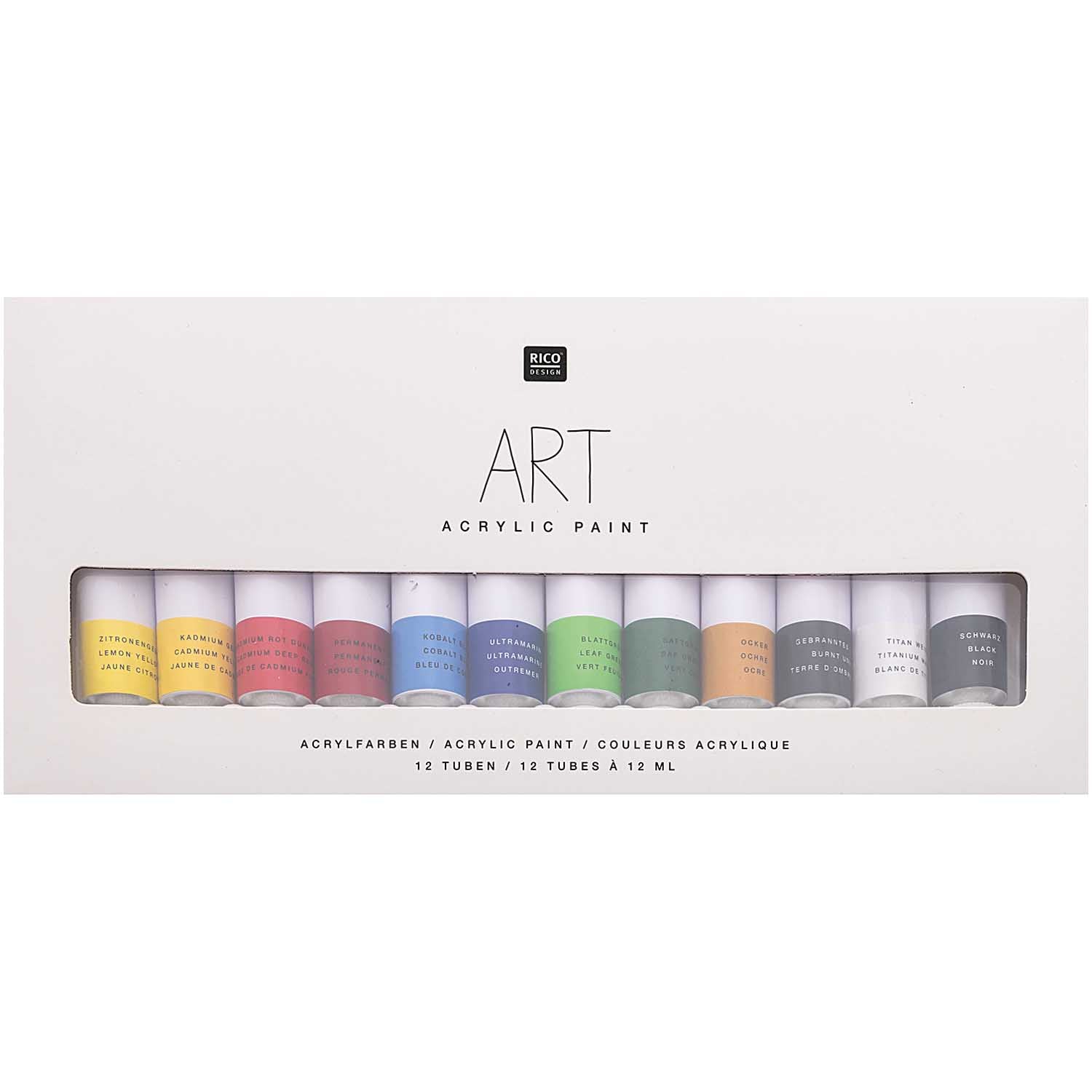ART Künstler Acrylfarben-Set Basic 12x12ml - mahina