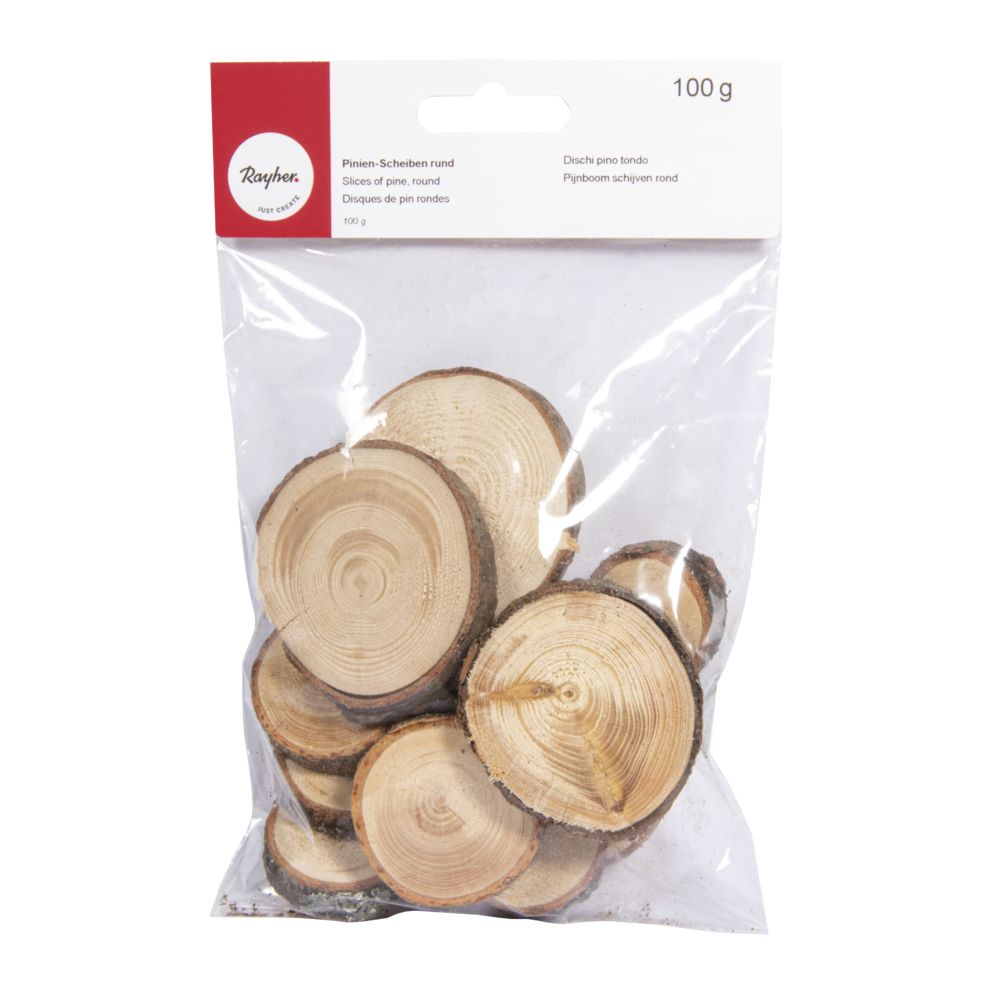 Pinien-Scheiben rund, 3-5cm, Beutel 100g - mahina