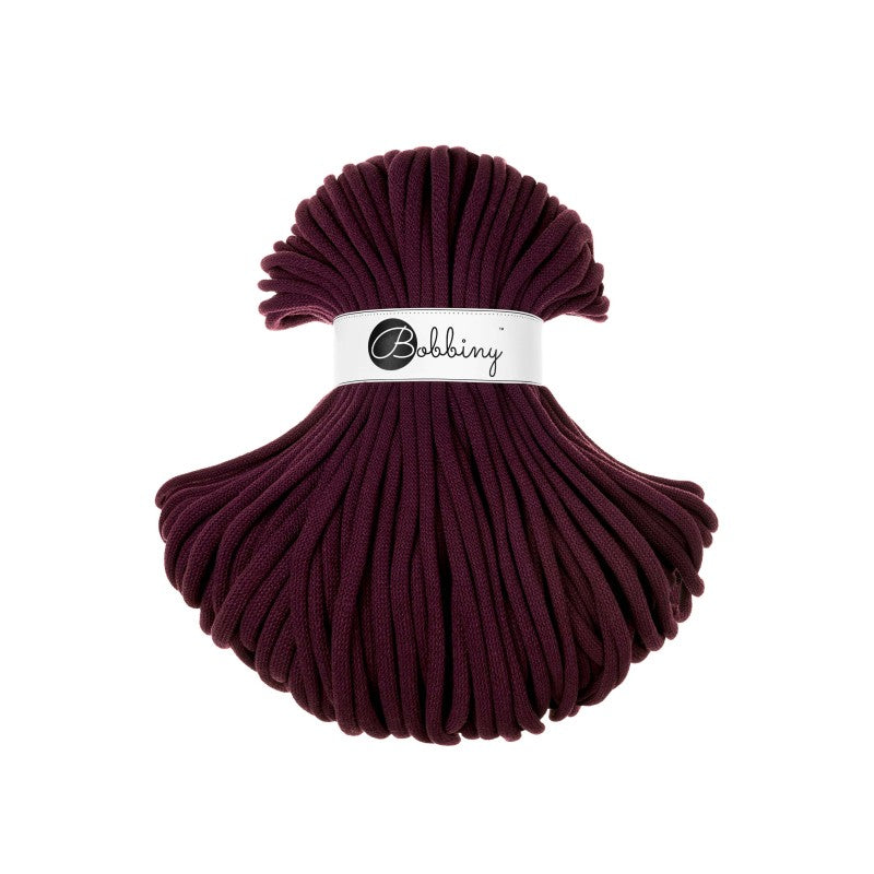 Bobbiny JUMBO Flechtkordel 9mm geflochten Burgundy 100m - mahina