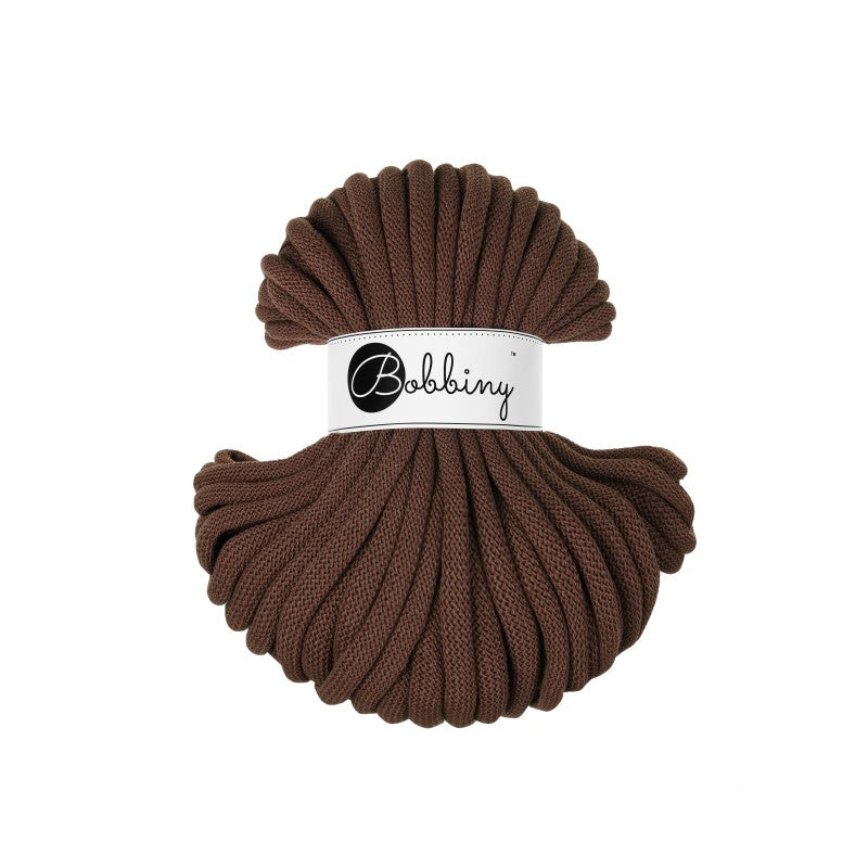 Bobbiny JUMBO Flechtkordel 9mm geflochten Chocolate Brown 30m