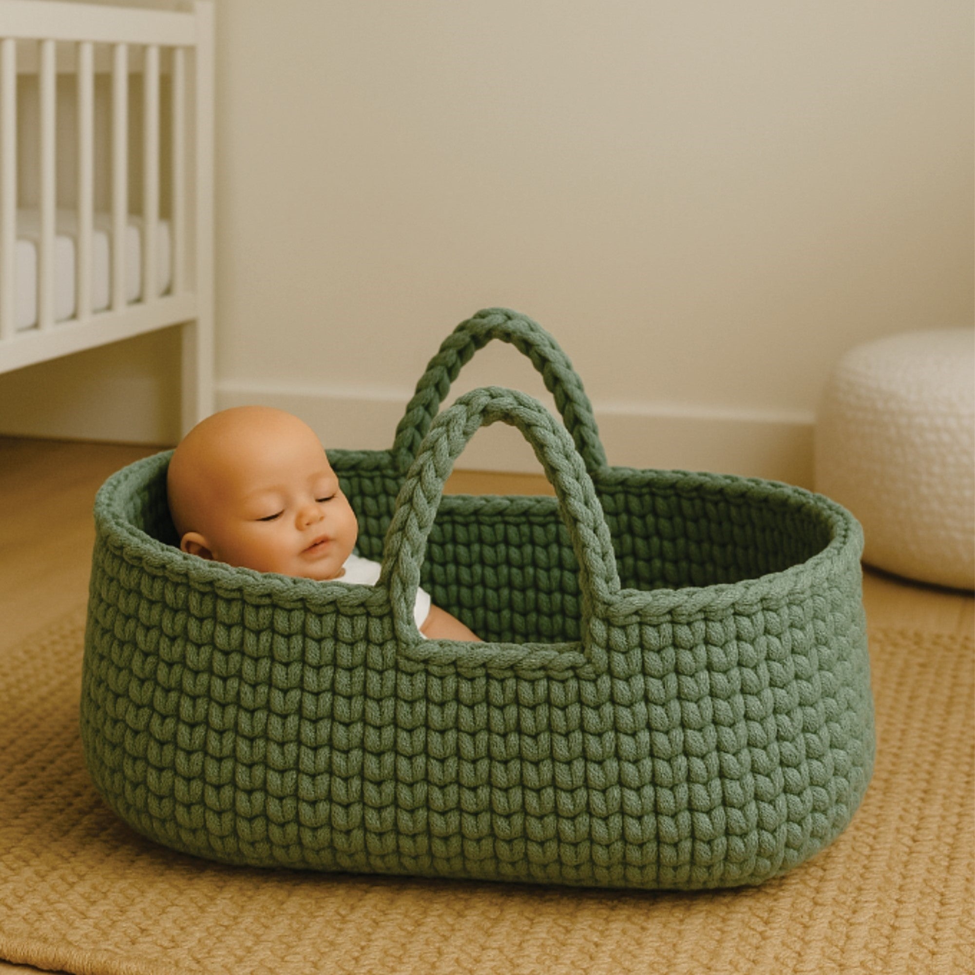 Häkelboden Puppenkorb 3mm Birkenholz 12 Größen - mahina