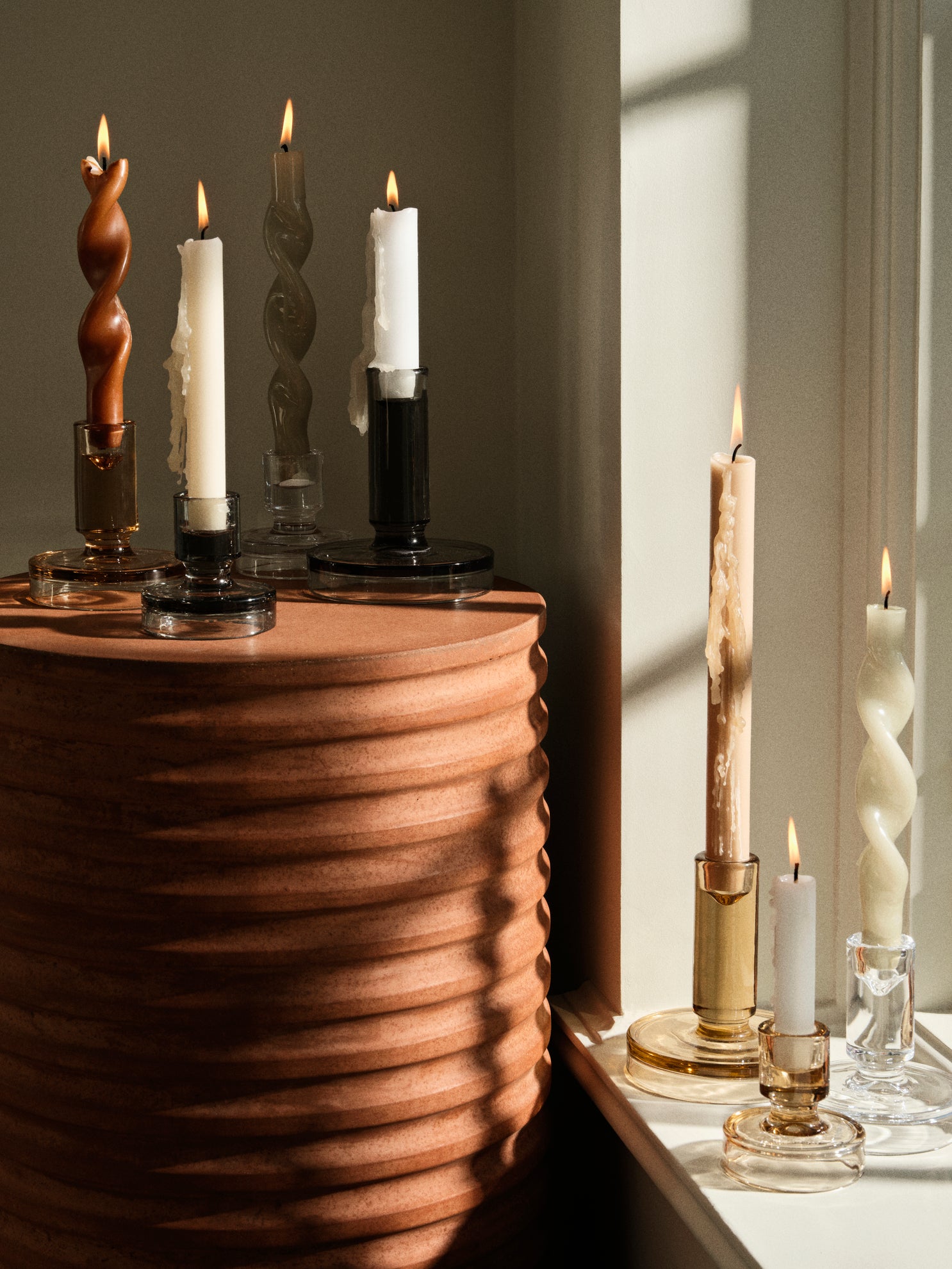 Kerzenständer aus Glas "Miya" in verschiedenen Größen - mahina