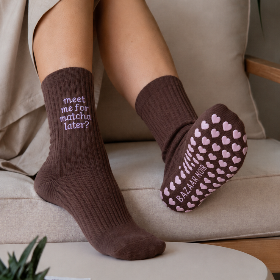 Pilates-Socken "Matcha"