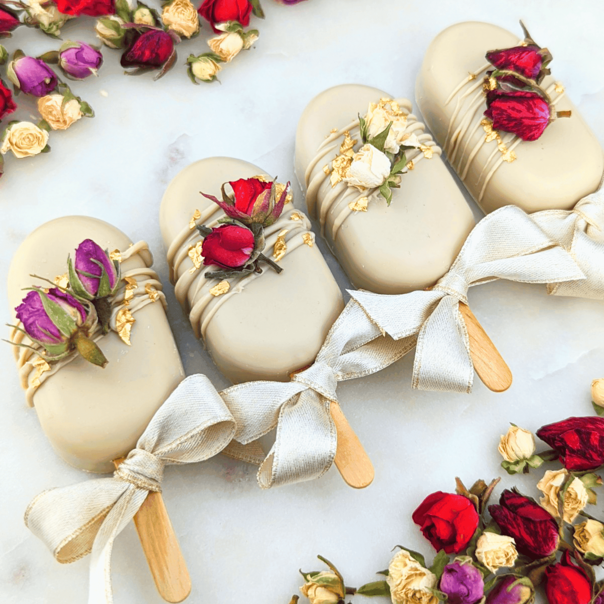 Essbare Blüten "Dekorative Rosenblüten" 20g - 8 Farben - mahina