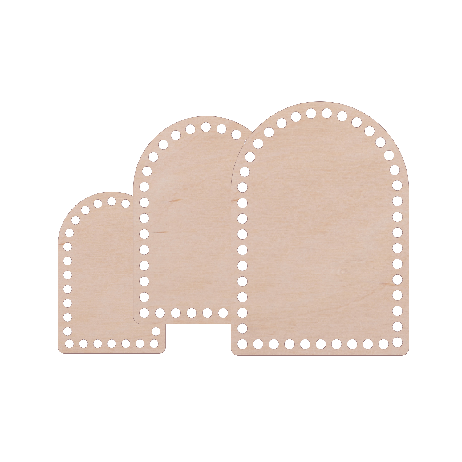 Häkelboden "Bogen" aus Birkenholz, verschiedene Größen - mahina