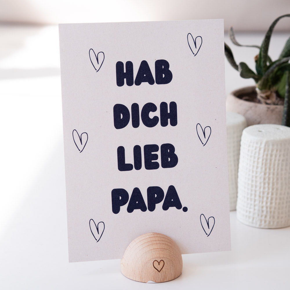 Geschenkkarte "Hab dich lieb, Papa" - Postkarten von mahina