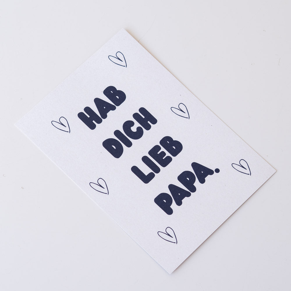 Geschenkkarte "Hab dich lieb, Papa" - Postkarten von mahina