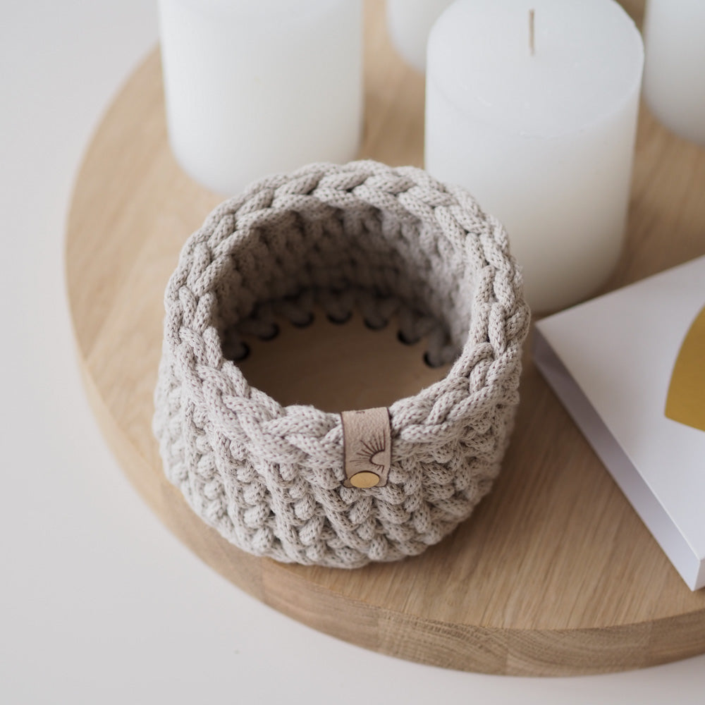 Häkelboden "Rund" Birkenholz 8mm Bohrung 13 Größen - mahina