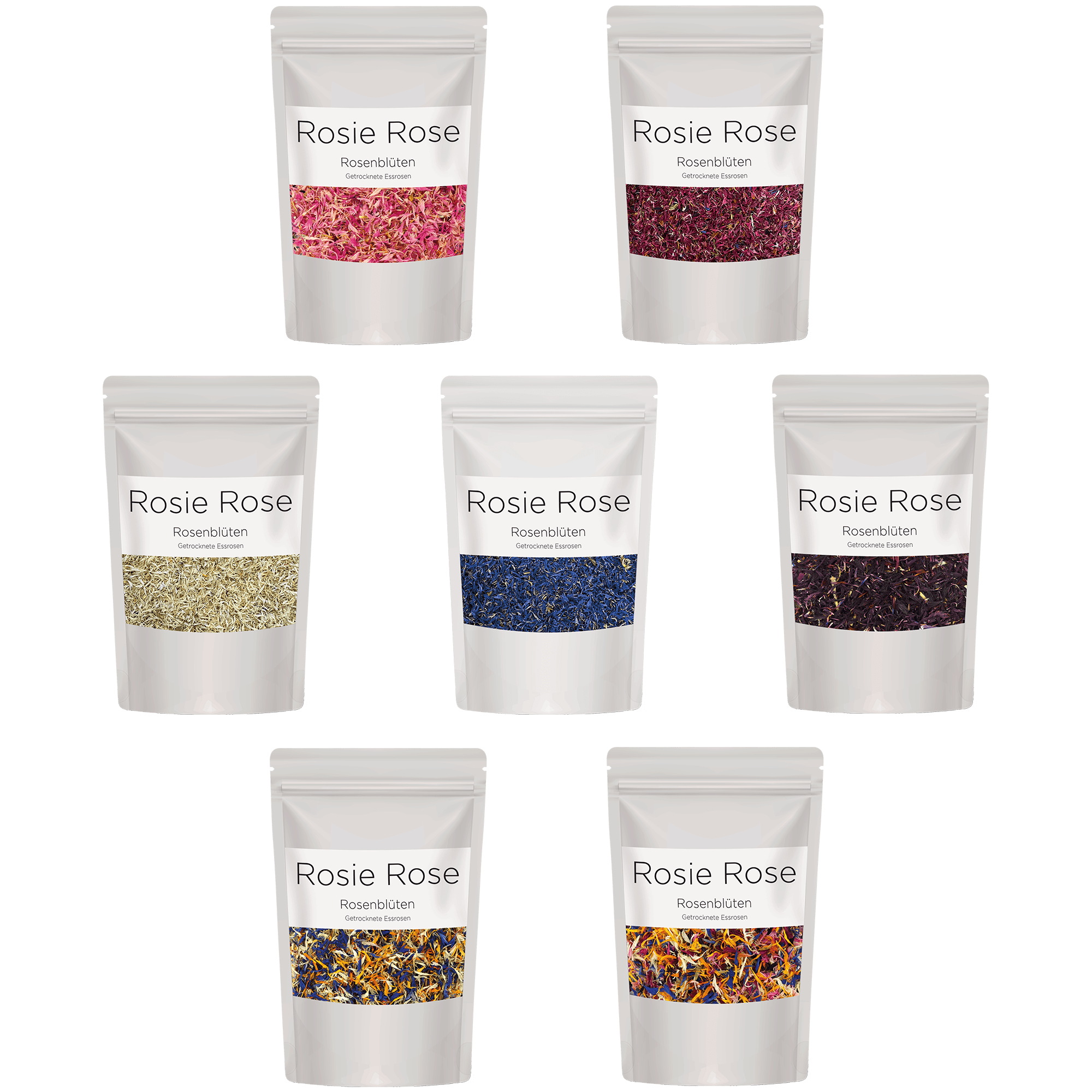 Essbare Blüten "Kornblumenblüten" 20g Gastro-Beutel - 7 Farben - mahina