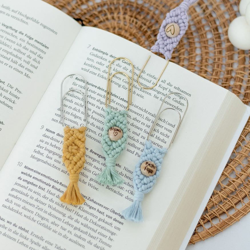 Handgemachtes Makramee Lesezeichen "Vivi" - mahina