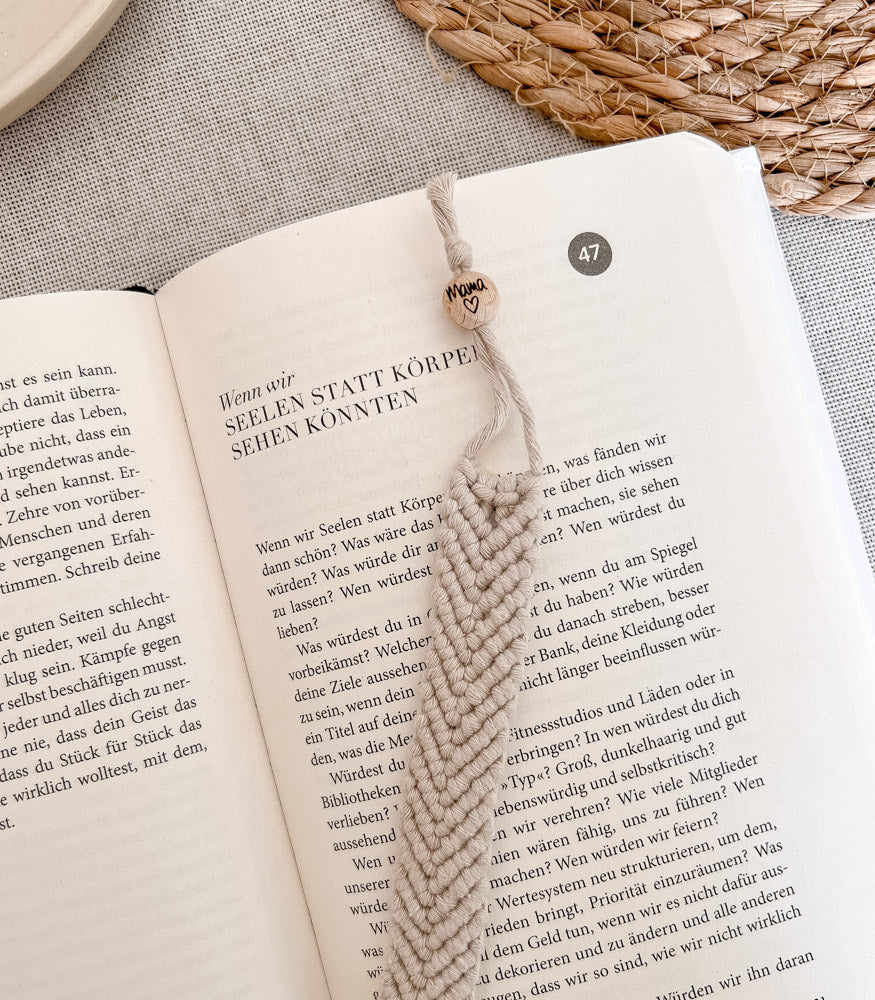 Handgemachtes Makramee Lesezeichen - mahina