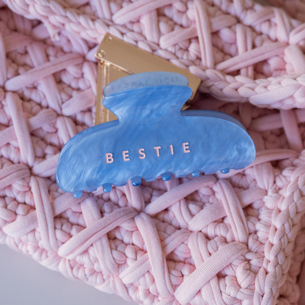 Hairclip "Bestie" in Blau