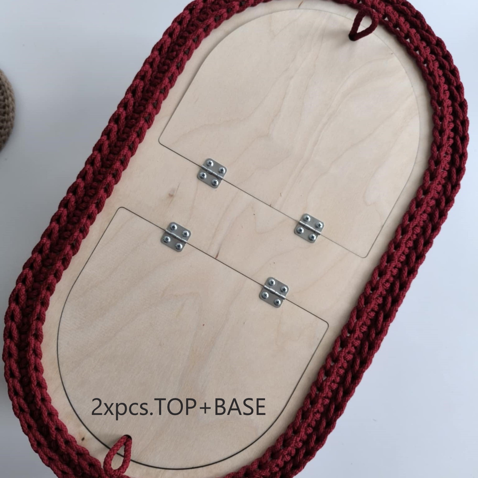 Häkelboden Picknickkorb 45x25cm 2 Stück - mahina