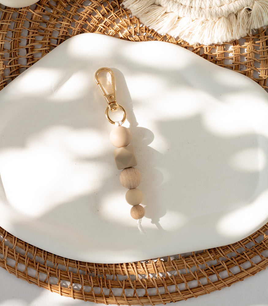 Handgemachter Schlüsselanhänger "Fiori" mit Motivperle - mahina