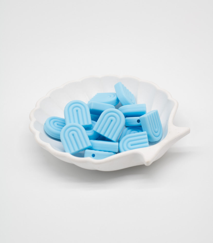 Silikonperle "Regenbogen" 20mm 10 Farben - mahina