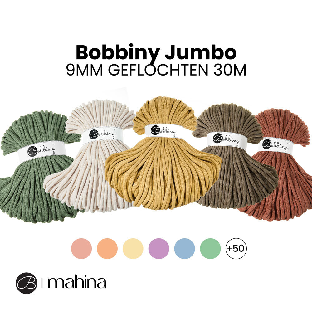Bobbiny JUMBO Flechtkordel 9mm geflochten 30m - mahina