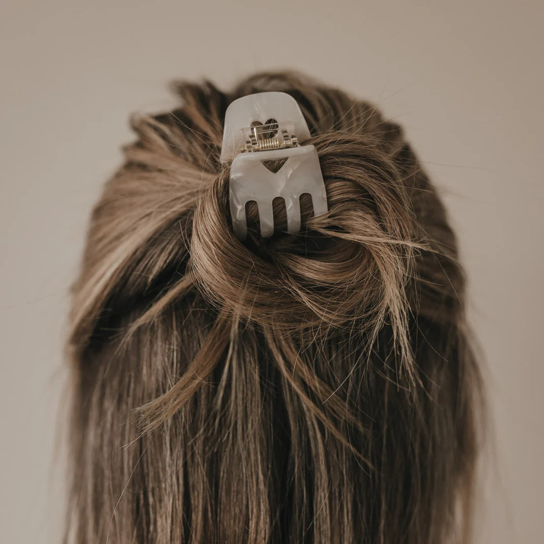 Eulenschnitt Haarspange Herz Pearl - mahina