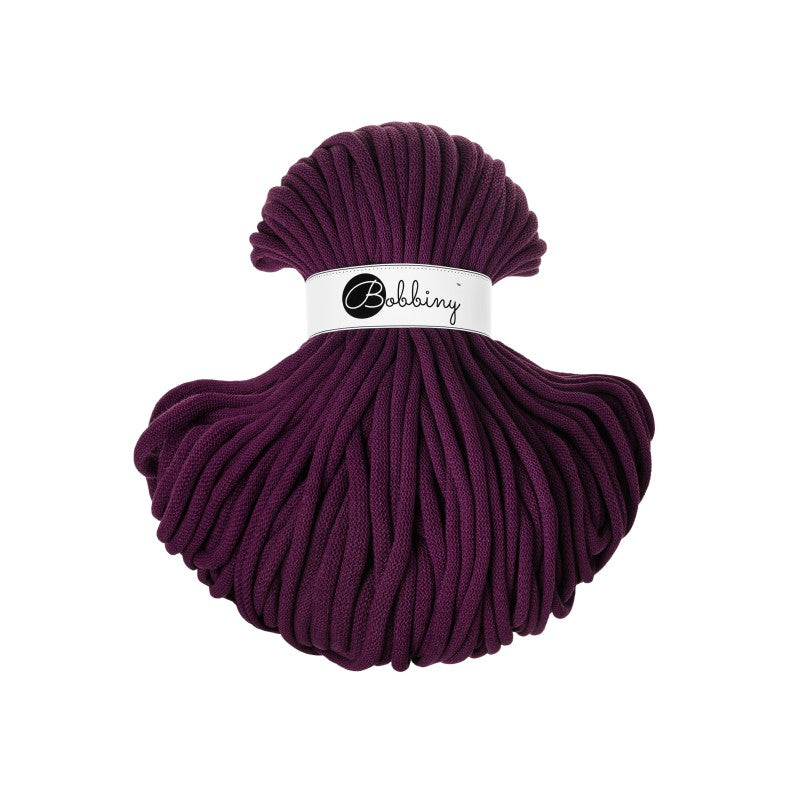 Bobbiny JUMBO Flechtkordel 9mm geflochten Aubergine 100m