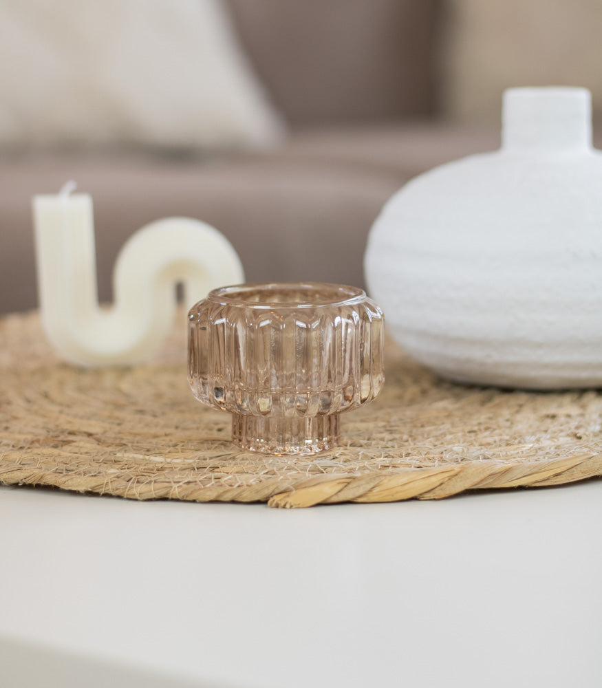 Teelichtglas/Kerzenhalter "Fio", verschiedene Farben - Interior > Dekoration > Teelichtglas von mahina