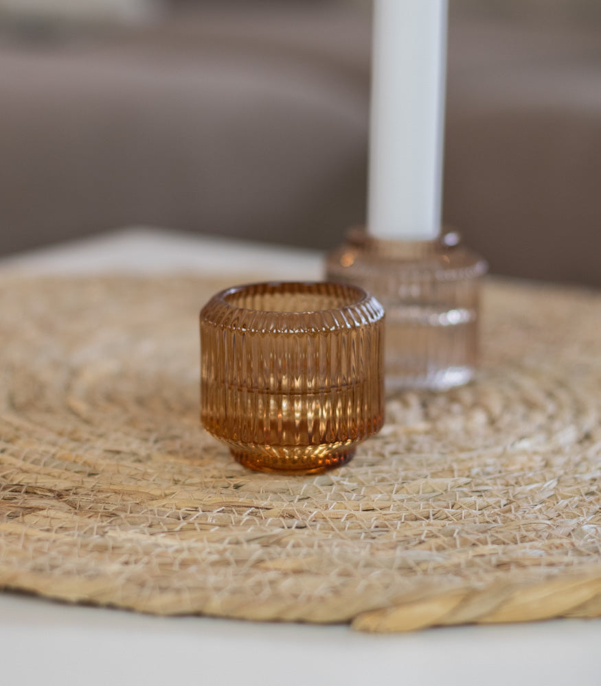 Teelichtglas/Kerzenständer "Feli" 2in1, verschiedene Farben - Interior > Dekoration > Teelichtglas von mahina