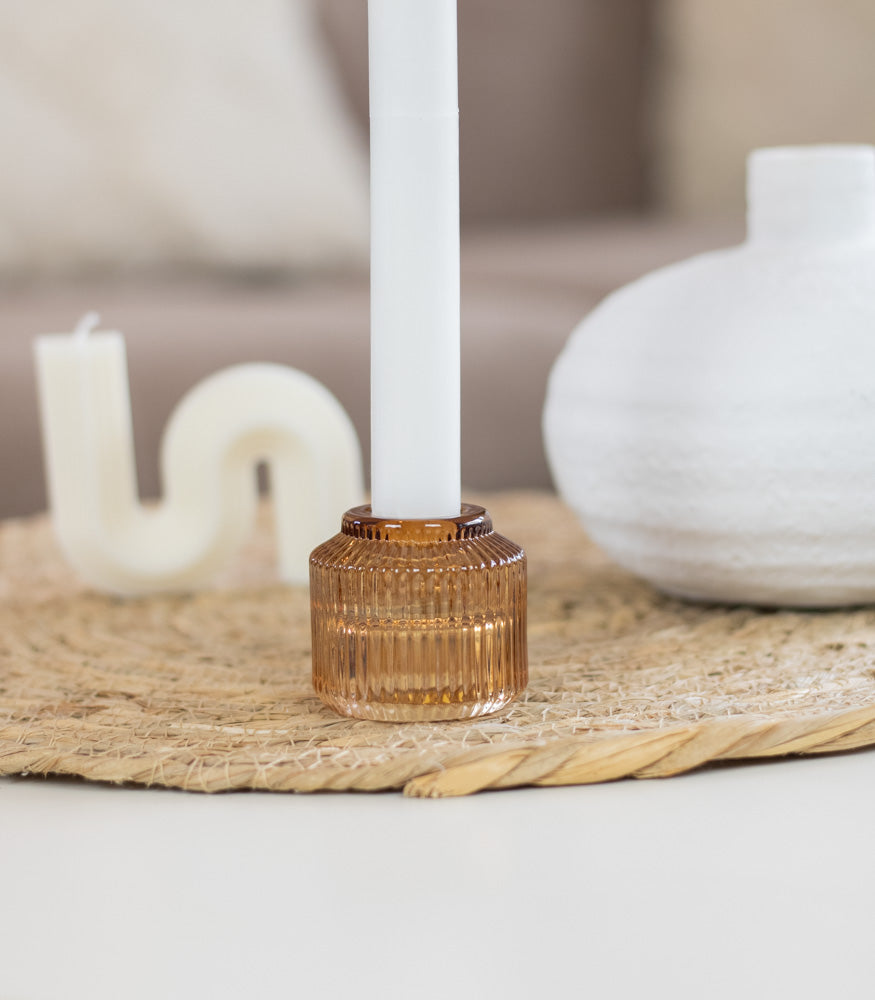 Teelichtglas/Kerzenständer "Feli" 2in1, verschiedene Farben - Interior > Dekoration > Teelichtglas von mahina