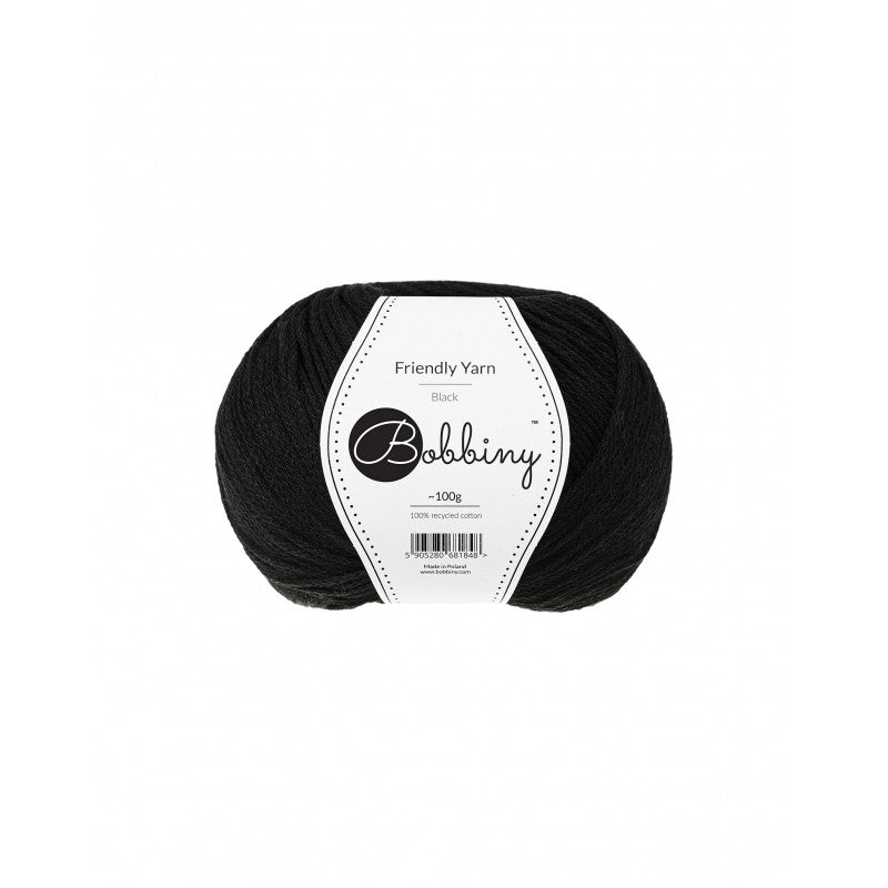 Bobbiny Friendly Yarn Black 100g - mahina
