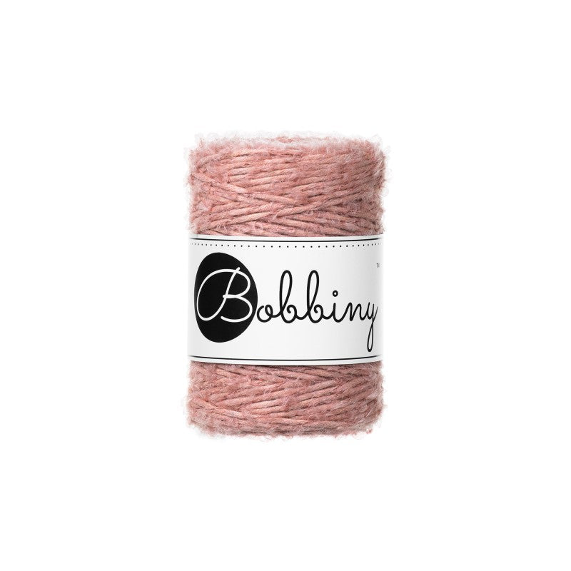 Bobbiny Makramee Garn 1,5mm Bouclé 100m Blush