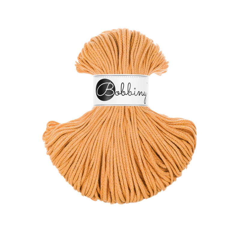 Bobbiny JUNIOR Flechtkordel 3mm geflochten Orange 100m - mahina