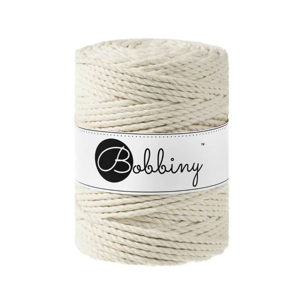 Bobbiny Macrame Yarn 5mm 3ply Natural 100m