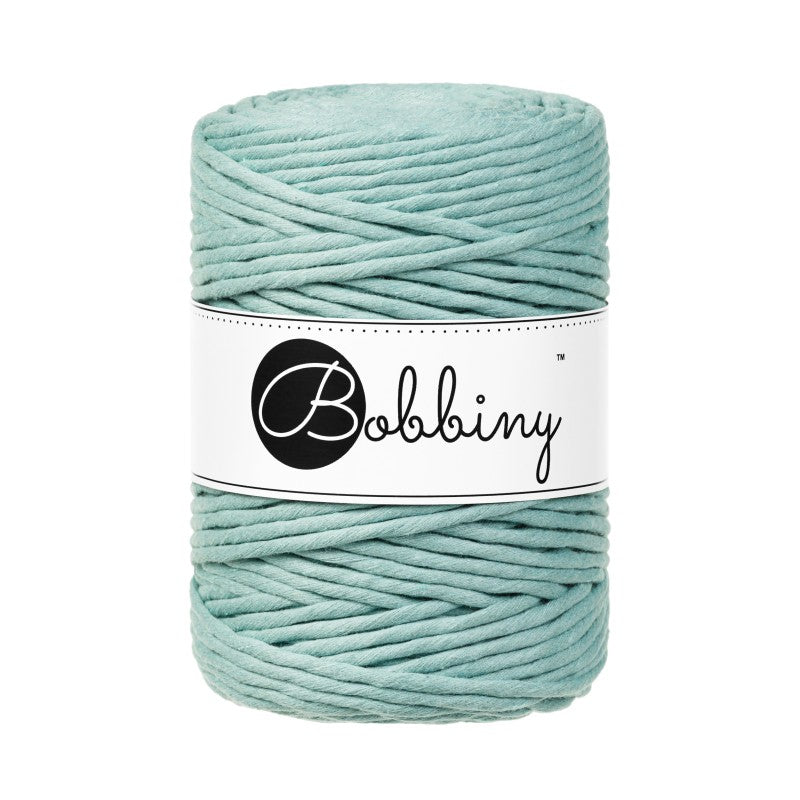Bobbiny Makramee Garn 5mm gezwirnt Duck Egg Blue 100m - Garne > Baumwollgarne > Bobbiny > Gezwirnt > 5mm von mahina